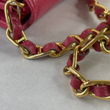 Prada Pink Peonia Saffiano Wallet on Chain