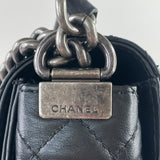 Chanel Black Calfskin New Medium Enchained Boy Bag
