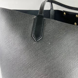 GIVENCHY Black Textured Coated Canvas Large Bambi Print Antigona Tote