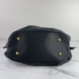LOUIS VUITTON Black Monogram Mahina L Shoulder Bag