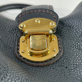 LOUIS VUITTON Black Monogram Mahina L Shoulder Bag
