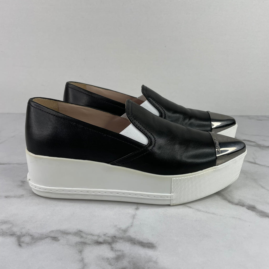 Leather Sneakers Miu Miu Slip On Sneakers Sale Miu Miu Sneakers