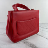 Chanel Red Crossbody/Shoulder Tote Bag