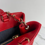 Chanel Red Crossbody/Shoulder Tote Bag